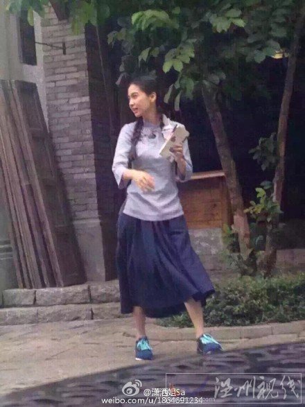 楊冪和baby在錄制現場