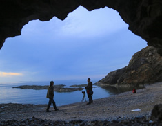 大連現熒光海奇觀 海水里的微生物鞭毛藻發光成熒光海水