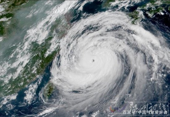 超強(qiáng)臺(tái)風(fēng)美莎克衛(wèi)星云圖