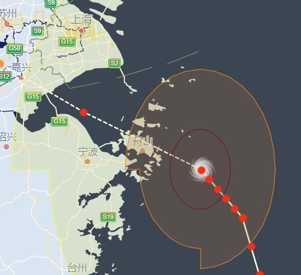 臺(tái)風(fēng)煙花路徑圖